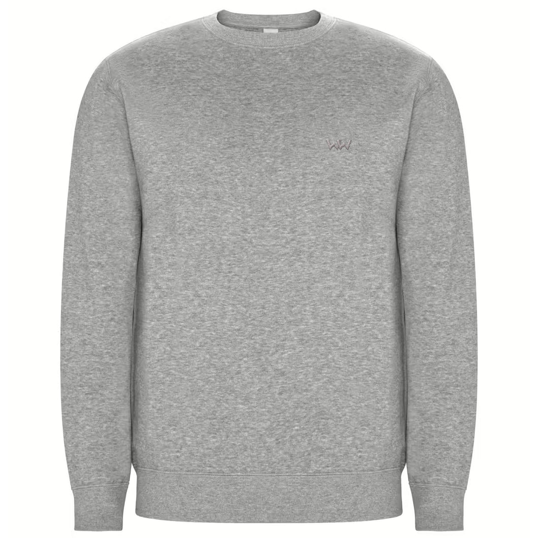 Sudadera Orgánica EMBRO Logo Bordado Unisex Gris