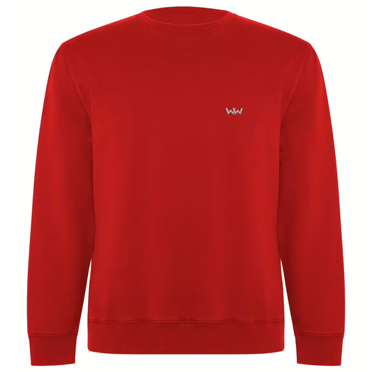 Sudadera Orgánica EMBRO Logo Bordado Unisex Roja