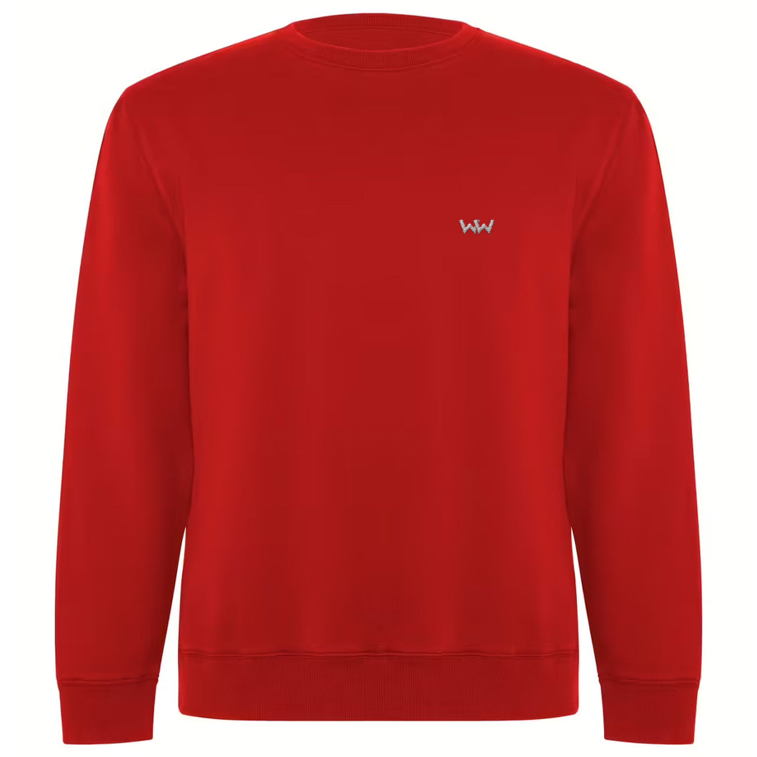 Sudadera Orgánica EMBRO Logo Bordado Unisex Roja