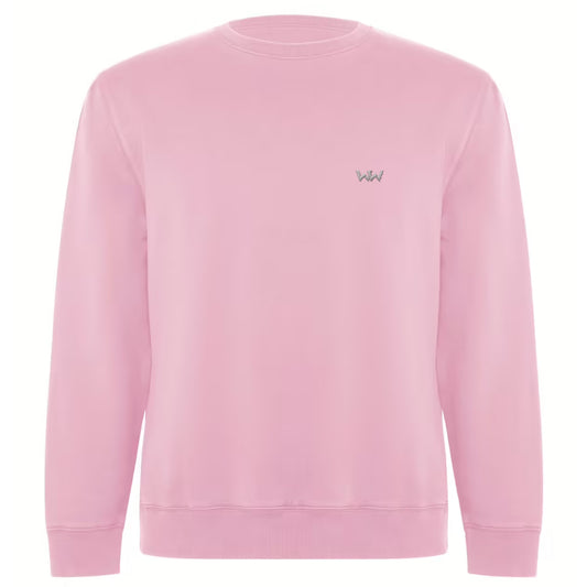 Sudadera Orgánica EMBRO Logo Bordado Unisex Rosa
