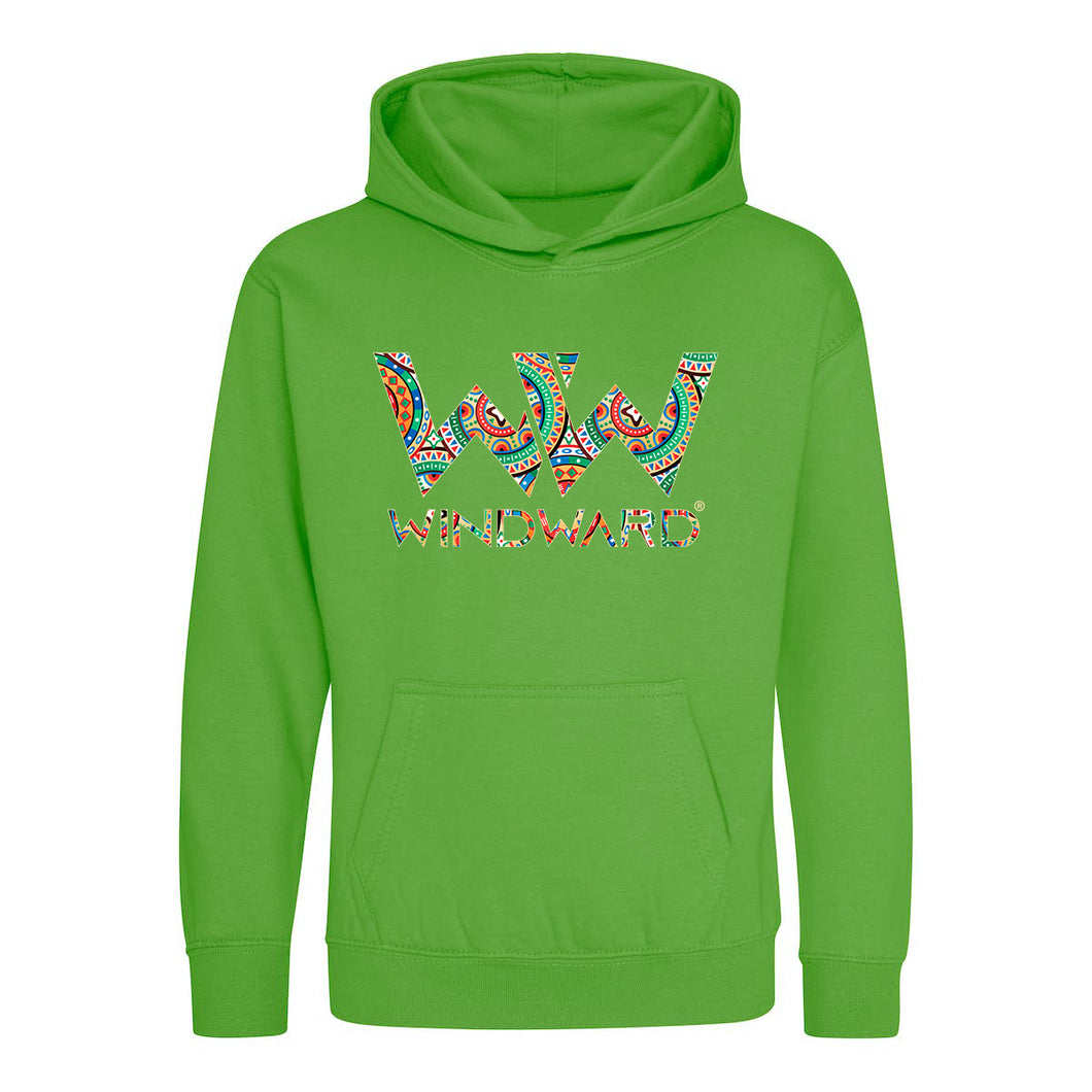 Sudadera con capucha BOHO niños Verde Lima