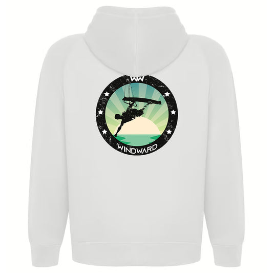 Sudadera Orgánica con capucha SOULSET KITE Unisex Blanca