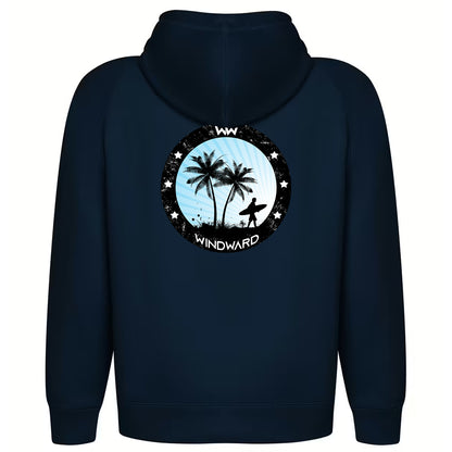 Sudadera Orgánica con capucha SOULSET PALMTREES Unisex Marino