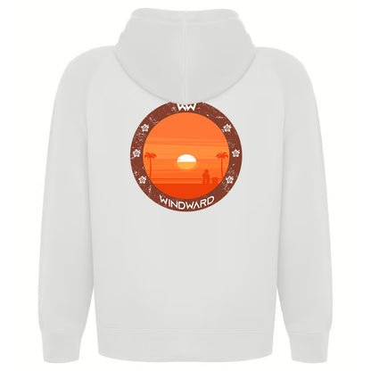 Sudadera Orgánica con capucha SOULSET SUNSET Unisex Blanca