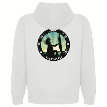 Sudadera Orgánica con capucha SOULSET SURFWOMAN Unisex Blanca