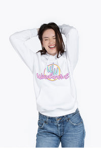 Sudadera con capucha Orgánica MECANO Blanca Unisex