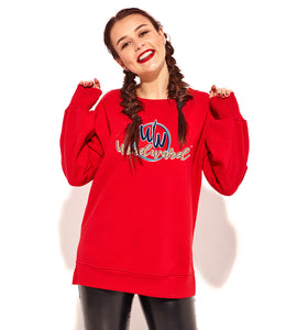 Sudadera Orgánica MECANO Roja Unisex