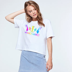 Camiseta Crop mujer TIEDYE Blanca