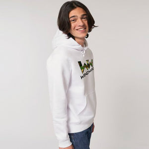 Sudadera con capucha Orgánica HIDDEN Blanca Unisex