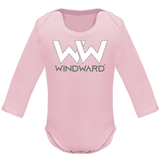 Body Baby Manga Larga Rosa