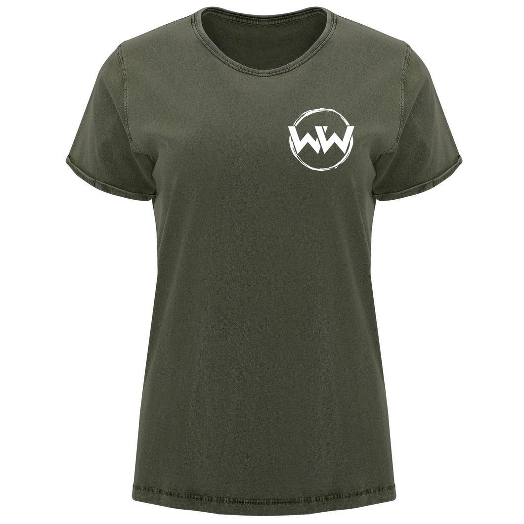 Camiseta mujer DESTROY Verde Militar