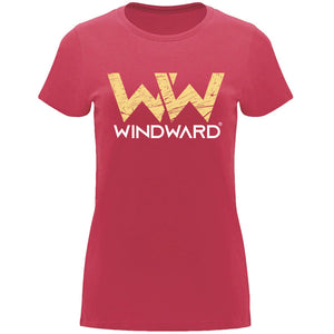 Camiseta mujer WIND Roja Crisantemo