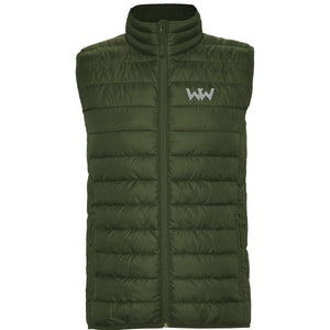 Chaleco Logo Bordado hombre PUFFY Verde Militar