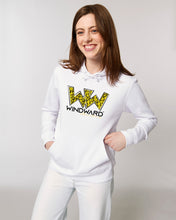 Cargar imagen en el visor de la galería, Sudadera con capucha Orgánica SMILE Blanca Unisex
