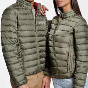 Chaqueta Logo Bordado hombre PUFFY Verde Militar