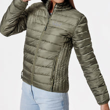 Cargar imagen en el visor de la galería, Chaqueta Logo Bordado mujer PUFFY Verde Militar
