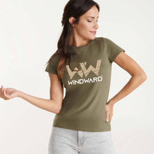 Cargar imagen en el visor de la galería, Camiseta mujer WIND Verde Militar
