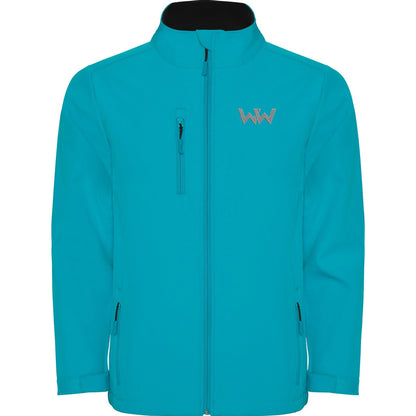 Softshell Logo Bordado niños MOUNTAIN Agua Marina