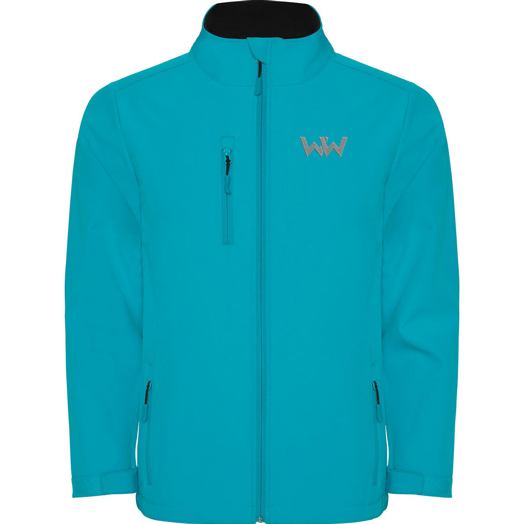 Softshell Logo Bordado hombre MOUNTAIN Agua Marina