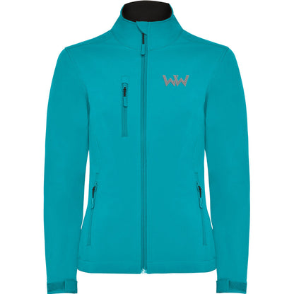 Softshell Logo Bordado mujer MOUNTAIN Agua Marina