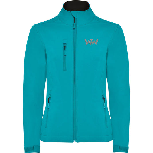 Softshell Logo Bordado mujer MOUNTAIN Agua Marina