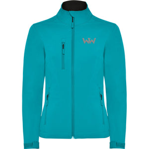 Softshell Logo Bordado mujer MOUNTAIN Agua Marina