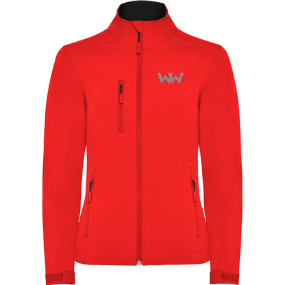 Softshell Logo Bordado mujer MOUNTAIN Rojo