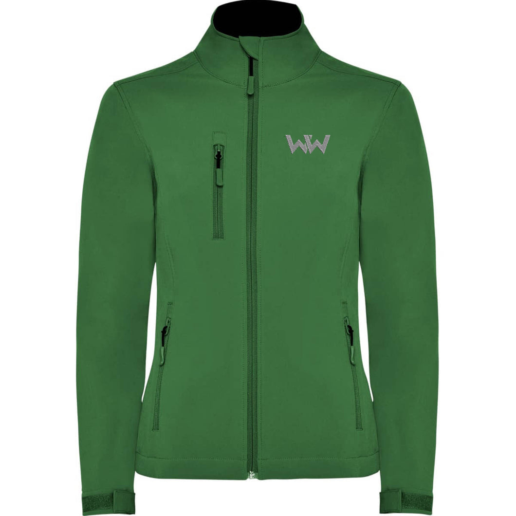 Softshell Logo Bordado mujer MOUNTAIN Verde Botella