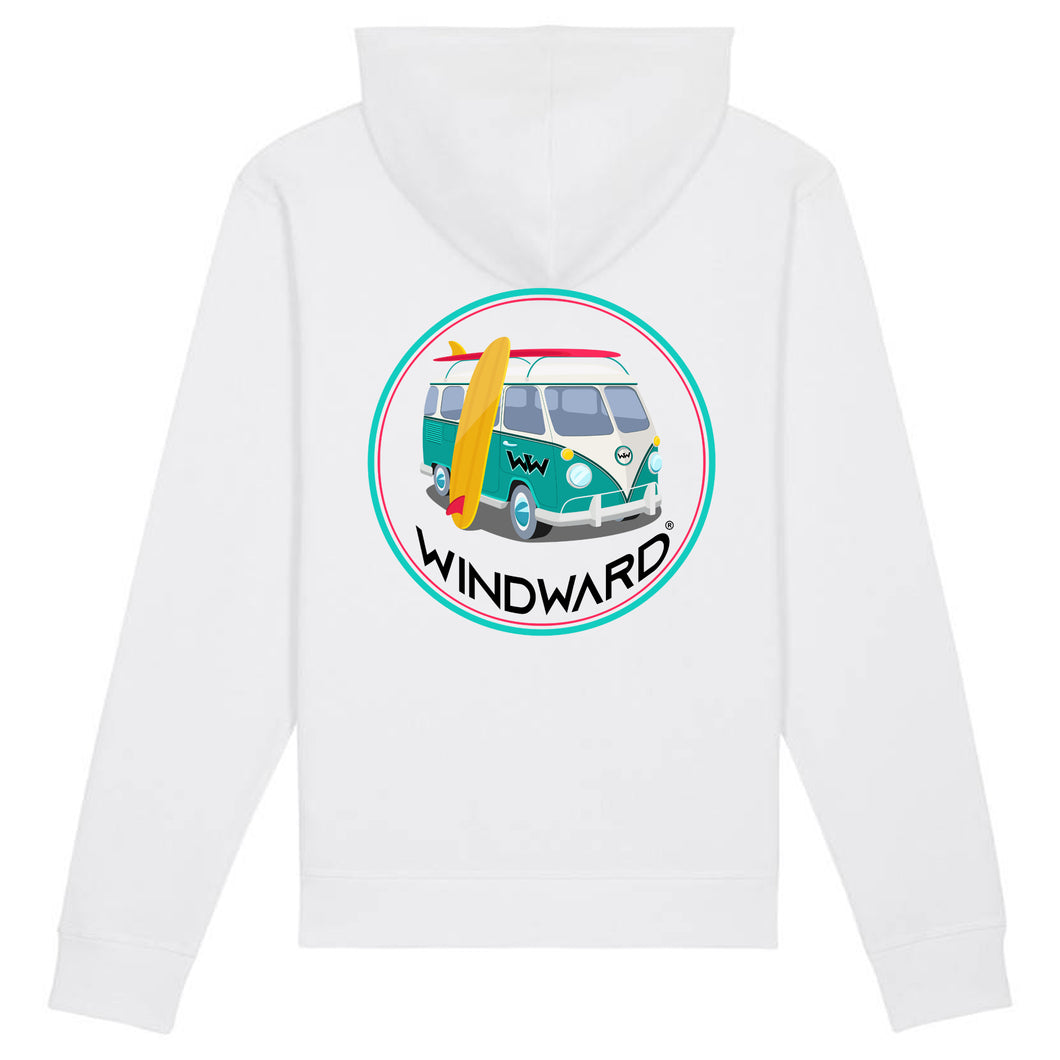 Sudadera con capucha Orgánica VAN Blanca Unisex