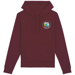 Sudadera con capucha Orgánica VAN Burdeos Unisex