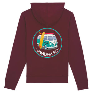 Sudadera con capucha Orgánica VAN Burdeos Unisex