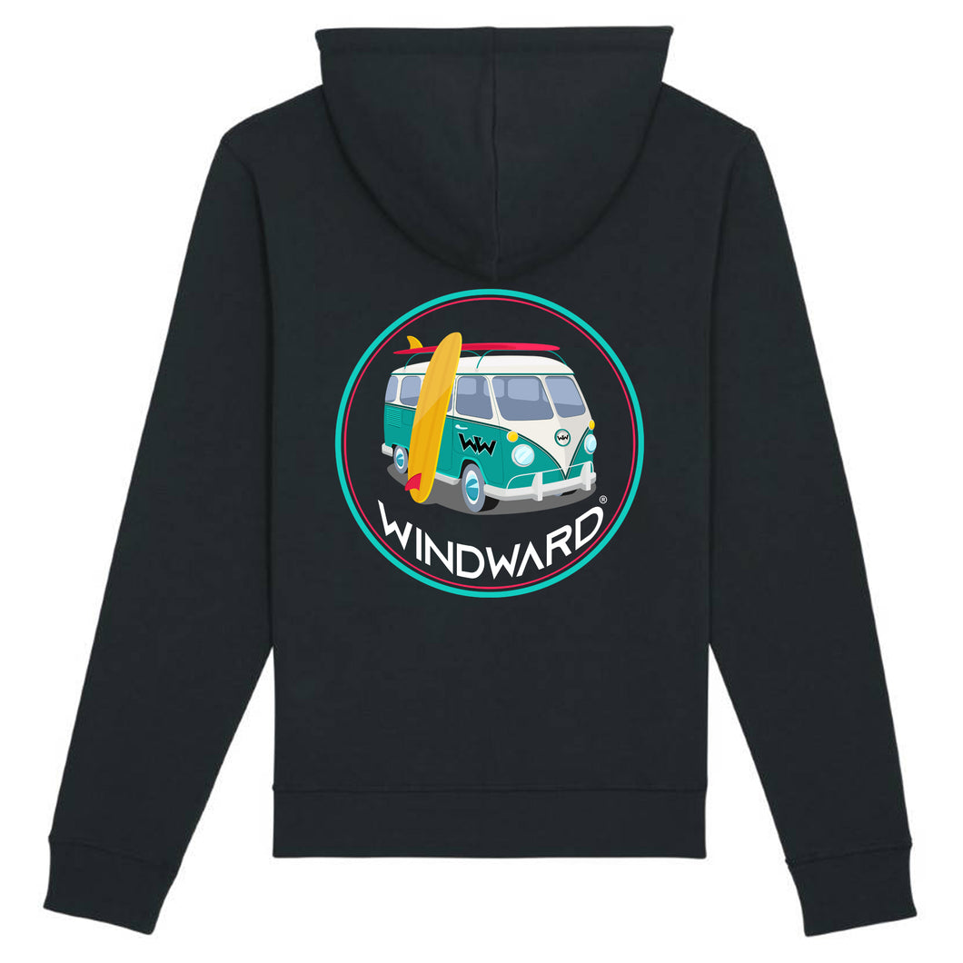 Sudadera con capucha Orgánica VAN Negra Unisex