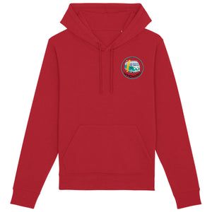 Sudadera con capucha Orgánica VAN Roja Unisex