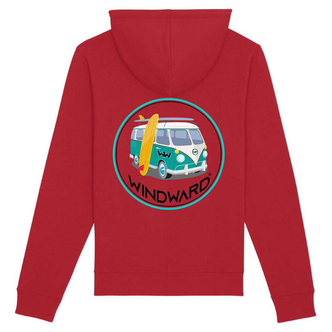 Sudadera con capucha Orgánica VAN Roja Unisex