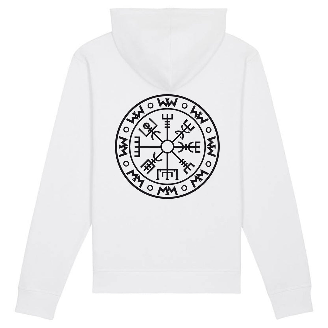 Sudadera con capucha Orgánica WIKING Blanca Unisex