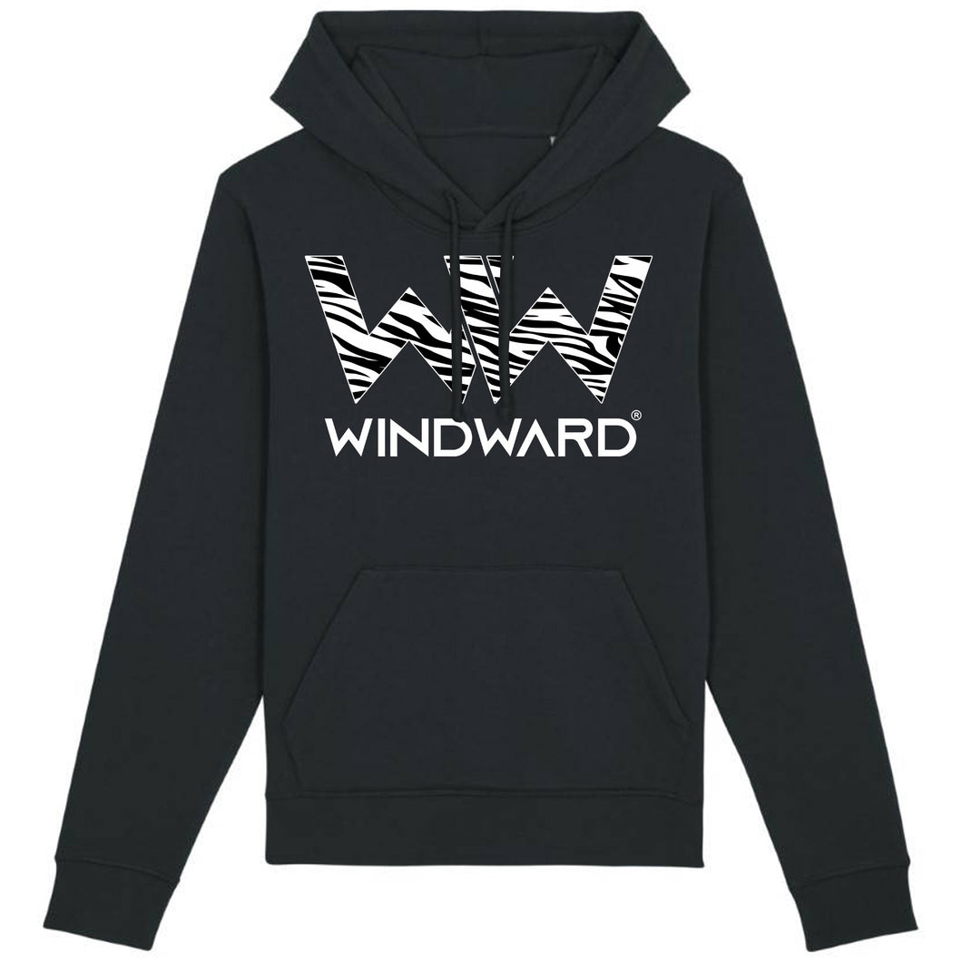 Sudadera con capucha Orgánica ZEBRA Negra Unisex