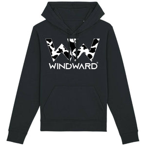 Sudadera con capucha Orgánica COW Negra Unisex