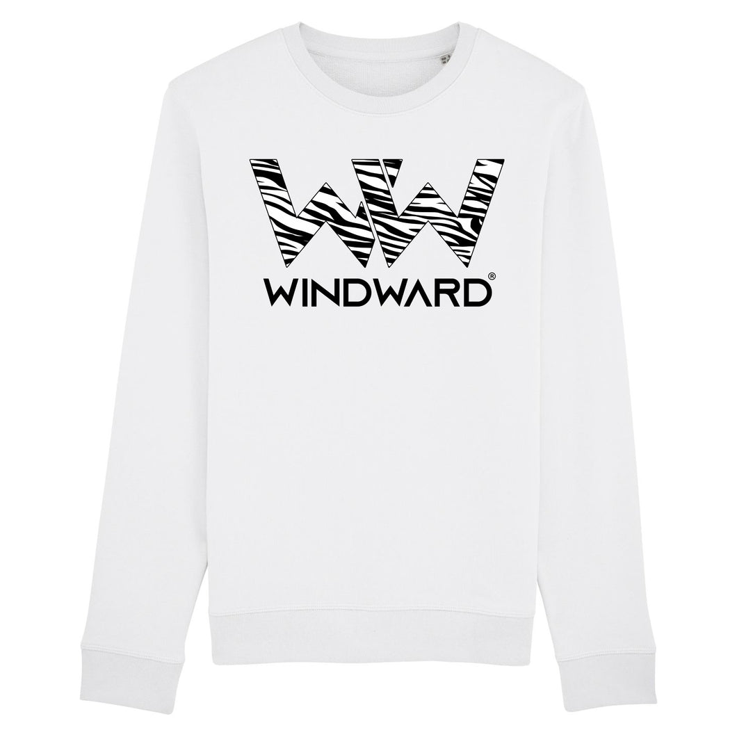 Sudadera Orgánica ZEBRA Blanca Unisex