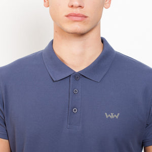 Polo Logo Bordado hombre SEAWW Azul Denim